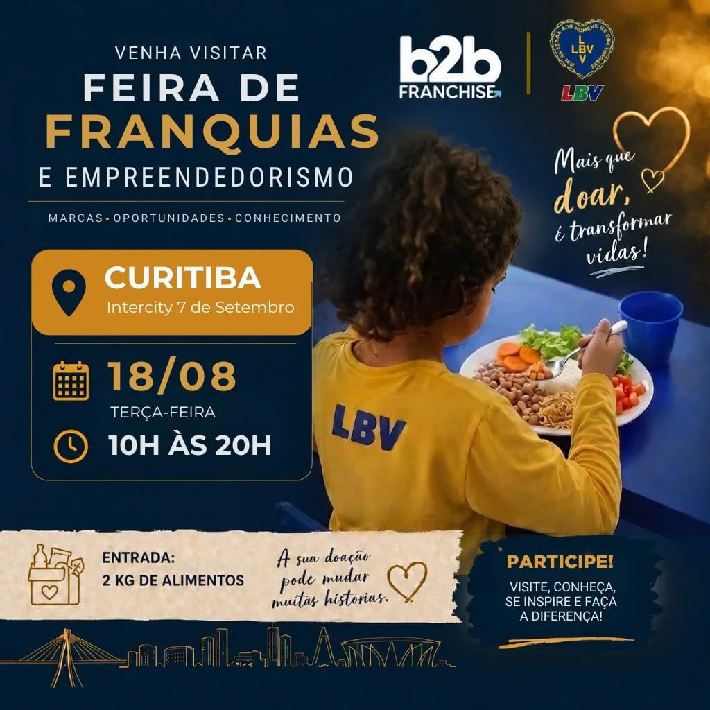 Curitiba recebe feira de franquias com ação solidária nesta terça