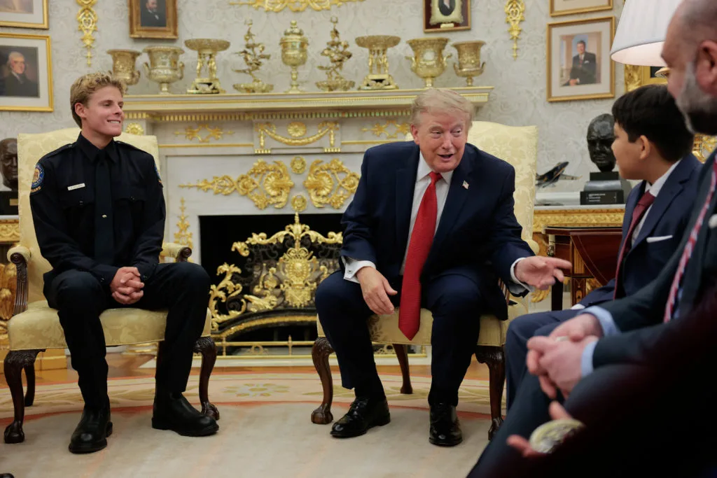 WATCH: Trump meets with teen lifeguard who rescued child in California
