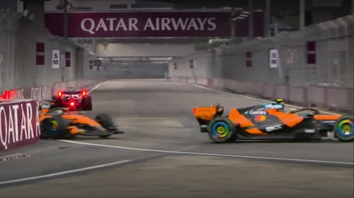 Norris hizo lo mismo que le cuestionó a Colapinto y generó tensión en McLaren durante la carrera sprint