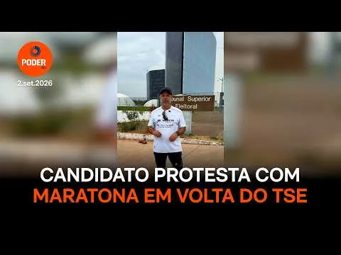 Candidato corre 42 km ao redor do TSE contra suspensão de campanha