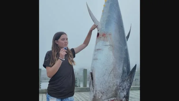 'I didn't think I could do it': A 13-year-old N.S. girl fought a 711-pound tuna and won