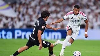 Kylian Mbappé abre el marcador para el Real Madrid ante la Real Sociedad