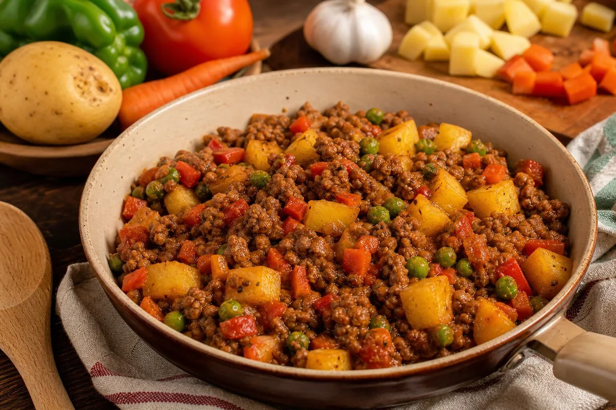 Picadillo con papas: receta casera fácil, económica y llena de sabor