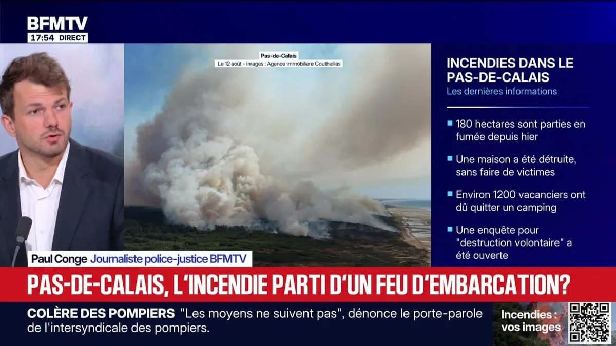 Marschall Truchot : Pas-de-Calais, 233 pompiers face à un feu non fixé - 13/08