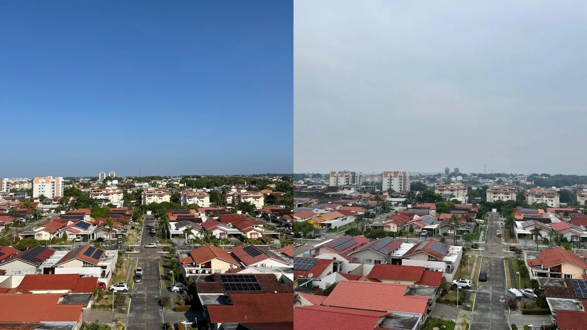 VÍDEO: Manaus amanhece encoberta por fumaça pela 3ª vez em menos de 10 dias; qualidade do ar chega a nível péssimo