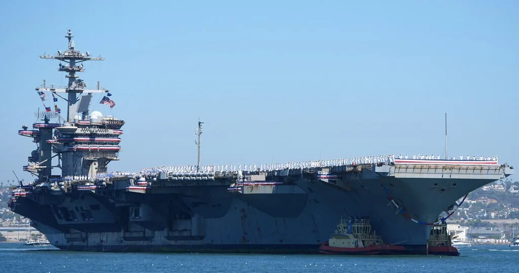 USS Lincoln docks in San Diego, returning home for first time in 321 days