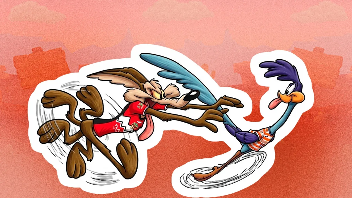 Coyote vs. Acme: así es el ‘clásico’ del futbol mexicano entre un Coyote y un Correcaminos