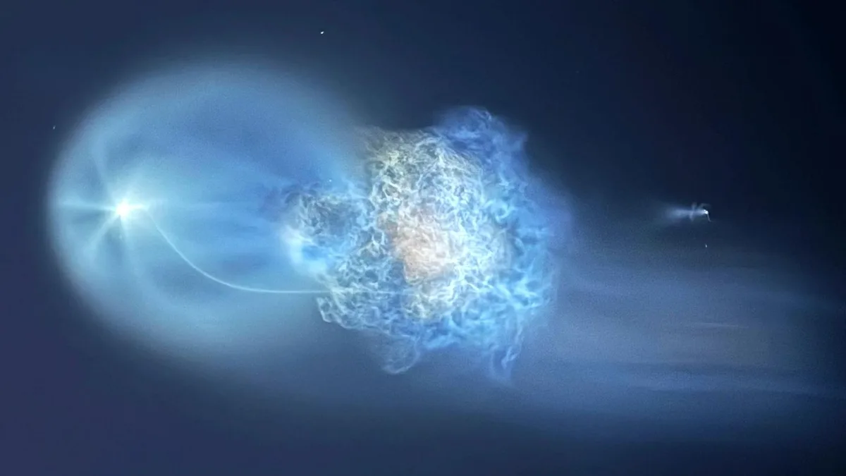 Seltenes Naturschauspiel: Riesige „Weltraumqualle“ erstrahlt bei SpaceX-Start