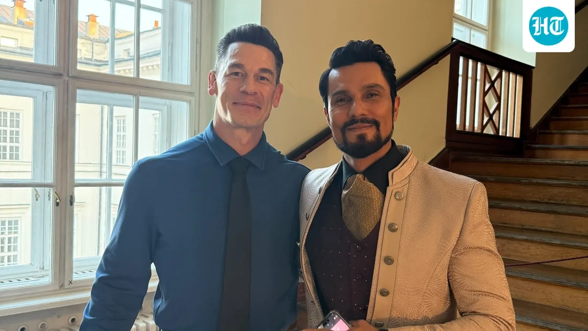 Randeep Hooda poses with John Cena, shares unseen glimpses of wife Lin Laishram, daughter from sets of the Matchbox movie