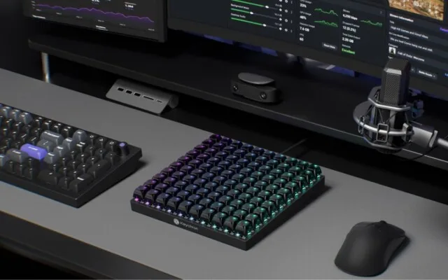 Novo teclado enorme para macros da Keychron vem com 100 teclas