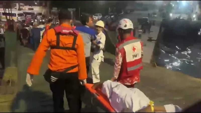 Search continues as some survivors brought ashore after Indonesia ferry overturning