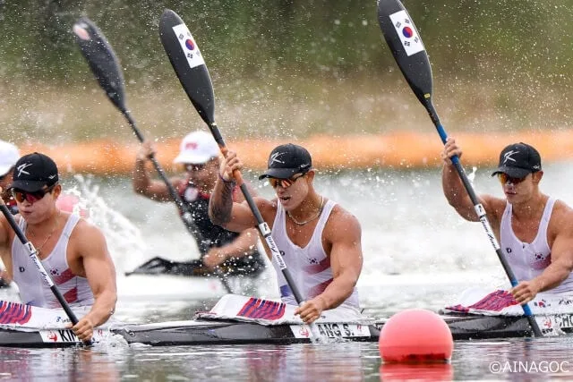 '0.255초' 차이로 금메달! 韓 카누, 중국 제치고 카약 4인승 500m 최초 우승...두 번의 은메달 끝냈다