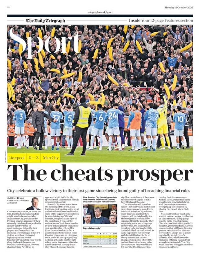 Manchester City, ce club de “méchants nés avant la honte”, de retour sur les terrains