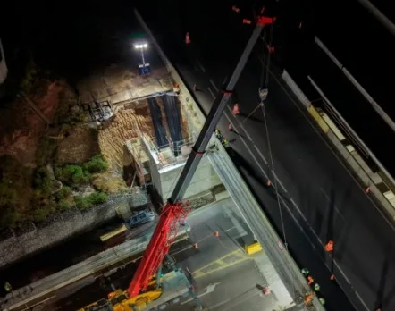 Operação de içamento de vigas em viaduto na BR-277, em Curitiba, é transferida para a madrugada