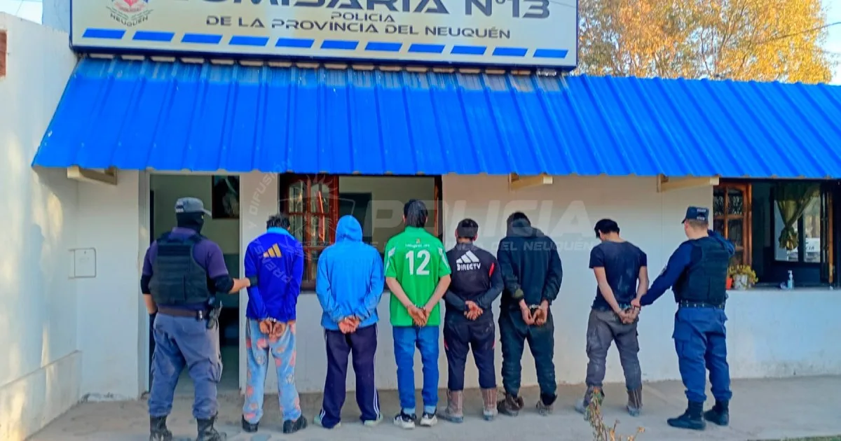 Investigaban un robo en San Patricio del Chañar, rastrearon un celular y aprehendieron a cinco hombres