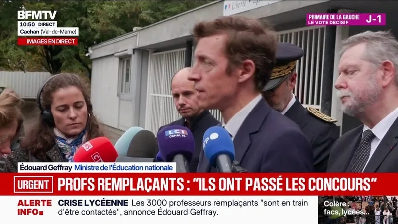 Édouard Geffray, ministre de l'Éducation nationale: "Je ne vais pas cacher le fait qu'il y avait 3.000 personnes qui n'étaient pas actuellement affectées devant des élèves"