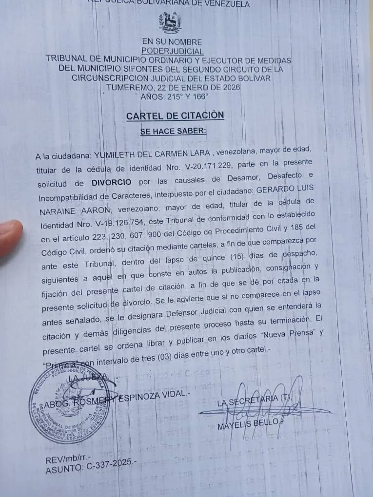 Cartel de citación