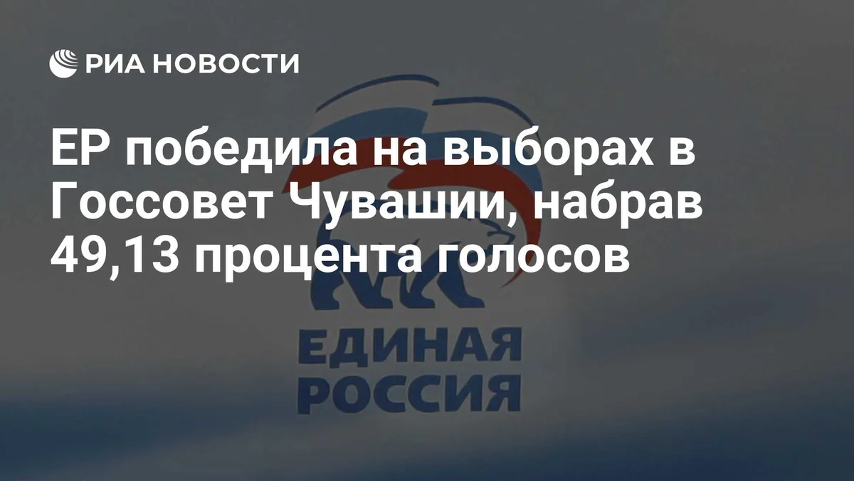 ЕР победила на выборах в Госсовет Чувашии, набрав 49,13 процента голосов