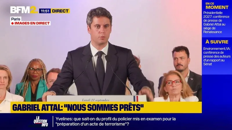Présidentielle: "Aujourd'hui, il n'y a plus de favori" dans le bloc central, affirme Gabriel Attal