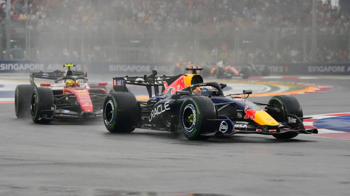 Verstappen ganó una carrera Sprint en Singapur, marcada por el temprano abandono de Colapinto