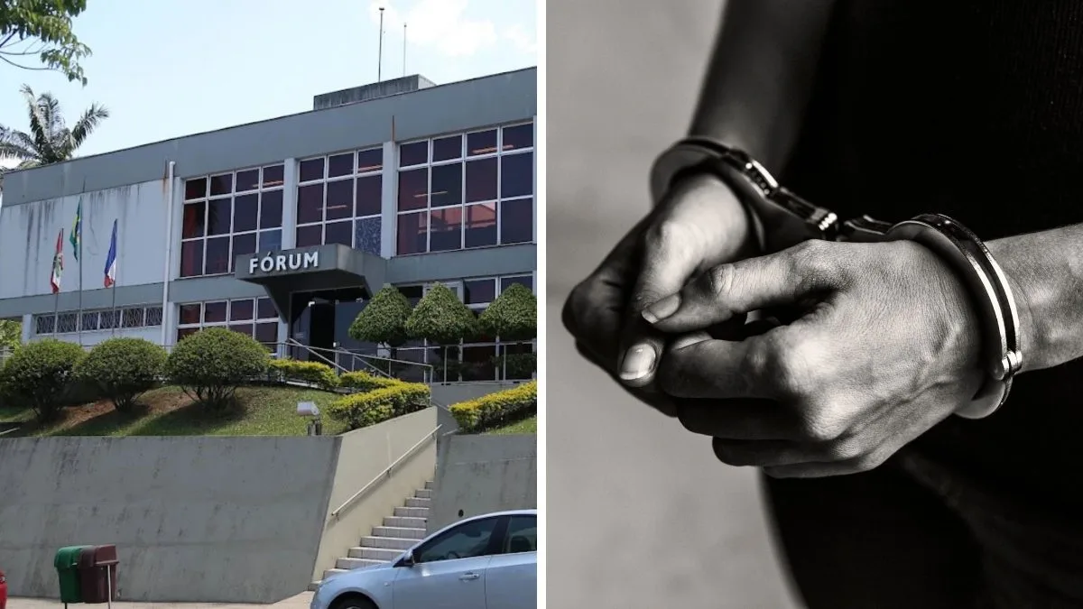 Audiência termina em prisão em flagrante após mulher se alterar, ameaçar servidores do MP e chutar policiais após receber voz de prisão em SC