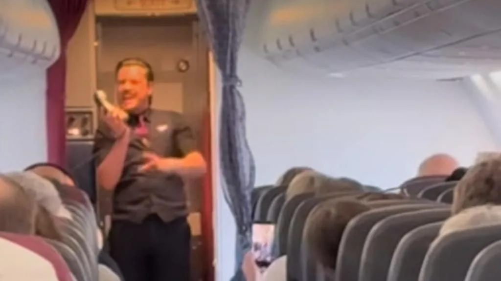 Singing Virgin flight attendant David Hammond becomes online hit after serenading passengers with Tina Turner hit