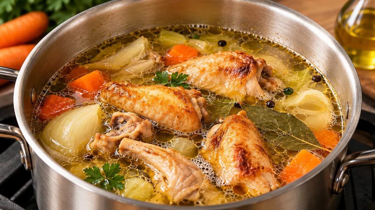 Chefs coinciden sobre el caldo de pollo: “Para que quede más sabroso, no uses solo los huesos: sumá las alitas y 15 ml de aceite”