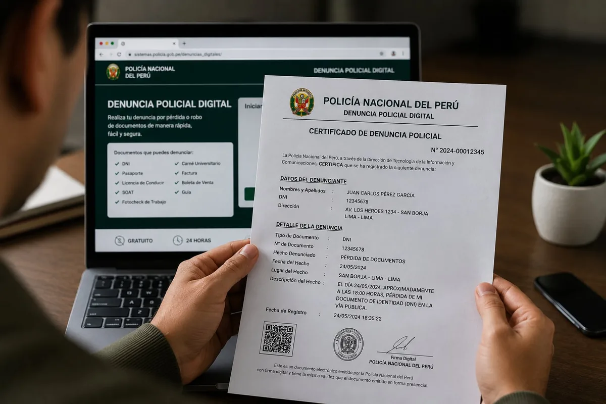 Cómo hacer una denuncia por pérdida o robo de documentos ante la PNP: paso a paso y gratis