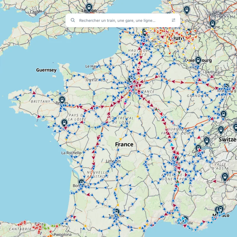 Actualité : Suivre n'importe quel train en direct comme un avion : le site qui fait le buzz en France a un problème