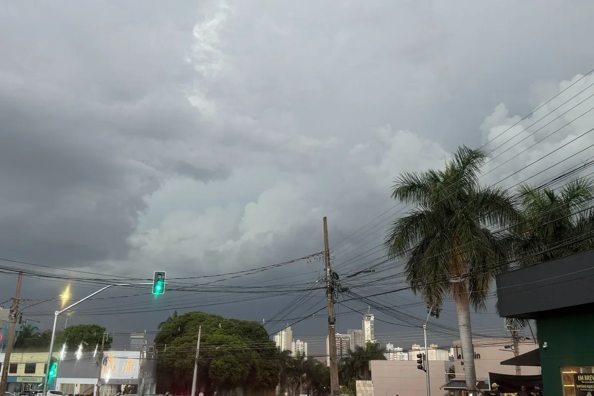 Fim de semana terá chuva intensa, raios e ventos de até 70 km/h em Mato Grosso do Sul