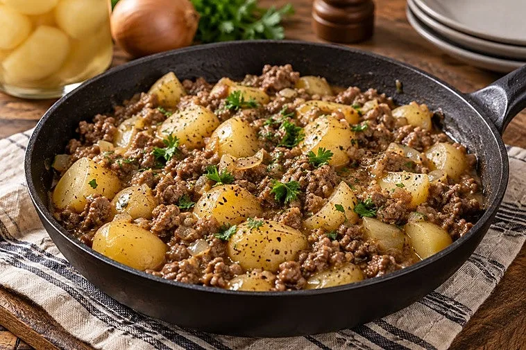 La cena lista en 20 minutos que puedes hacer con patatas de bote y medio kilo de carne picada