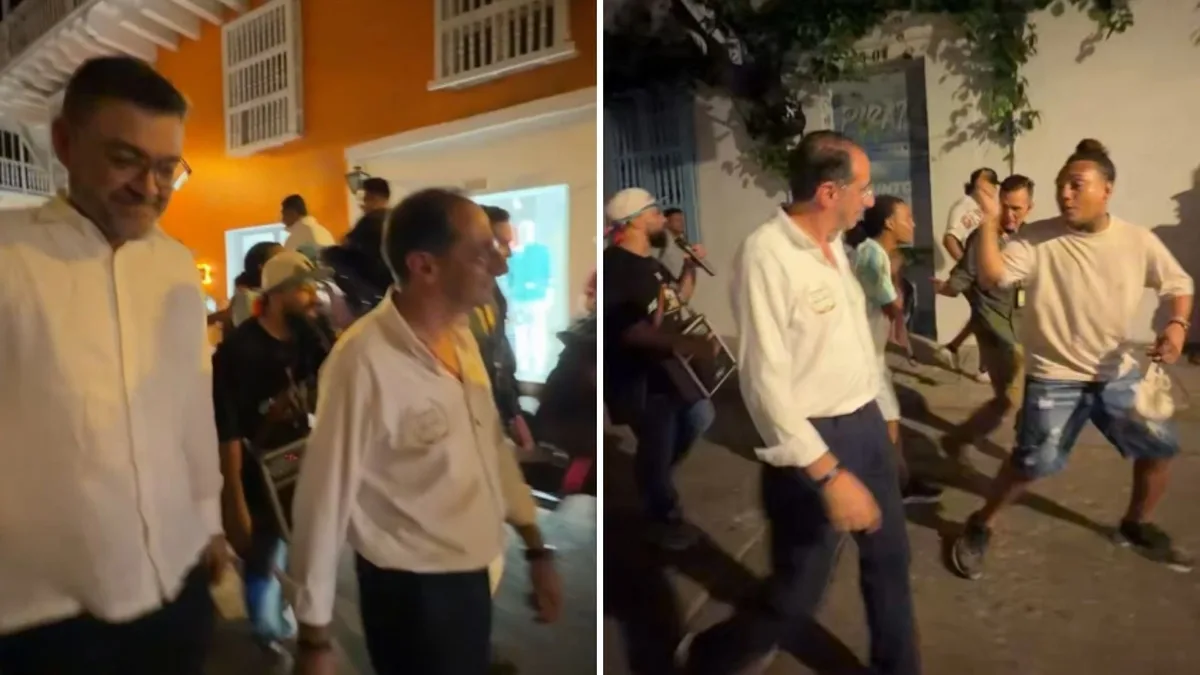 Vicepresidente José Manuel Restrepo fue sorprendido por jóvenes raperos mientras caminaba por las calles de Cartagena: así fue su reacción