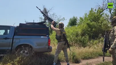 Под «Куполом Донбасса»: RT побывал на боевом выезде борцов с беспилотниками в ДНР