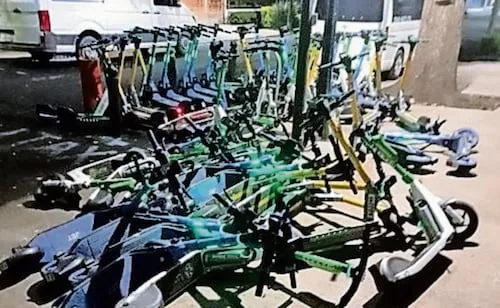 Retiran scooters en M. Hidalgo por obstruir calles