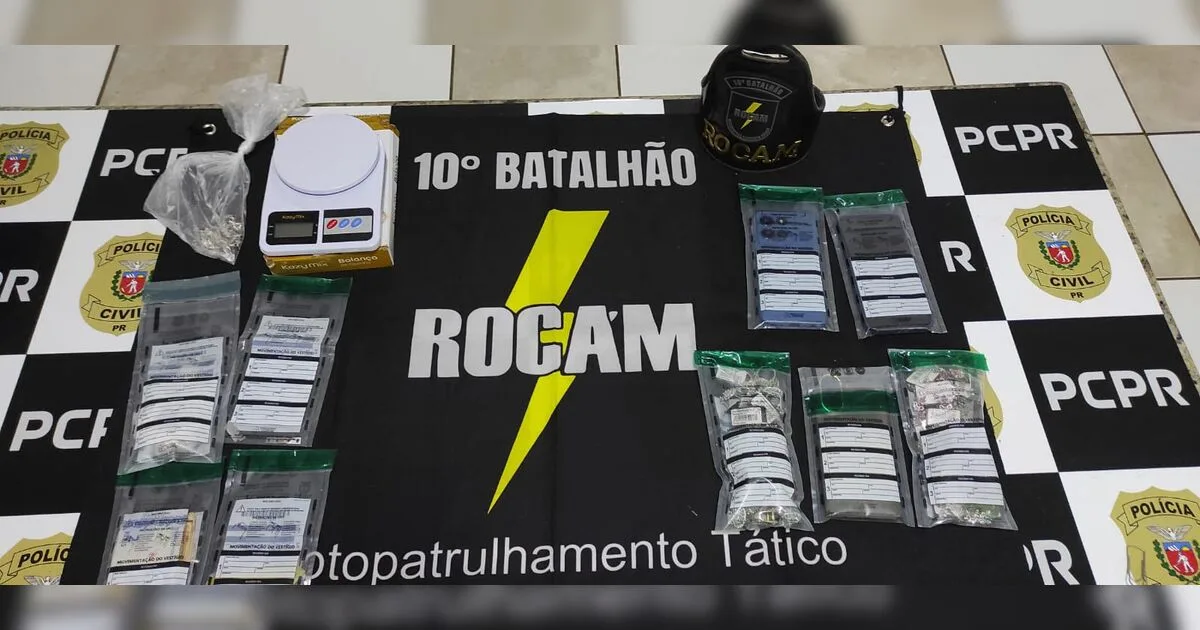 Homem é preso com drogas perto do filho de 8 anos em Apucarana