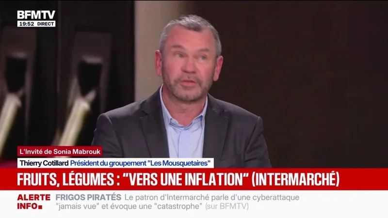 "Tout devient politique": Thierry Cotillard, président du groupement Les Mousquetaires, revient sur une nouvelle publicité Intermarché qui suscite différentes réactions