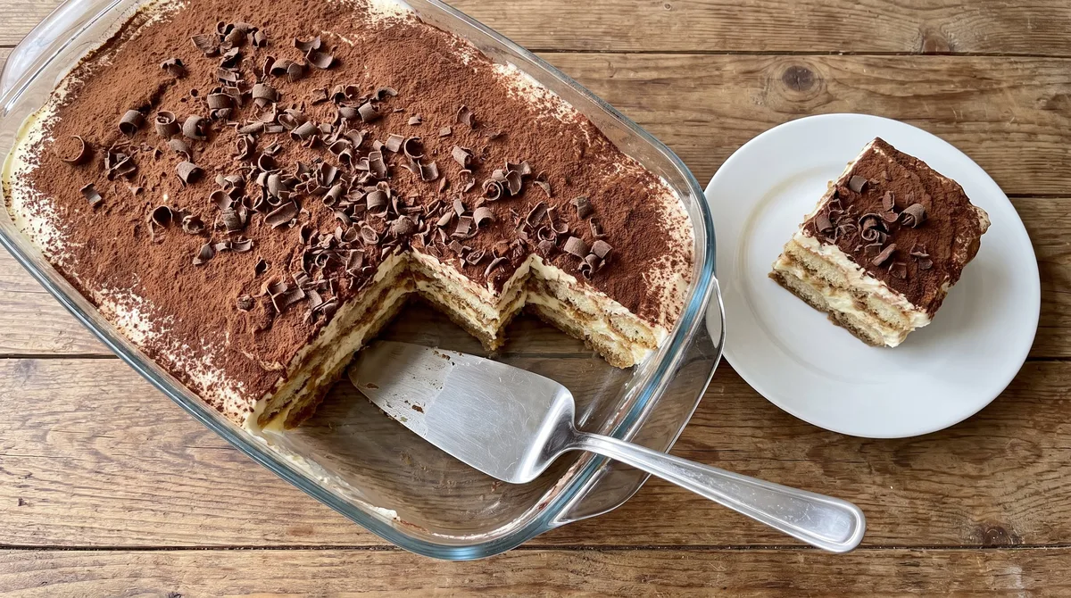 Receta de tiramisú para 6 personas, rápida y fácil