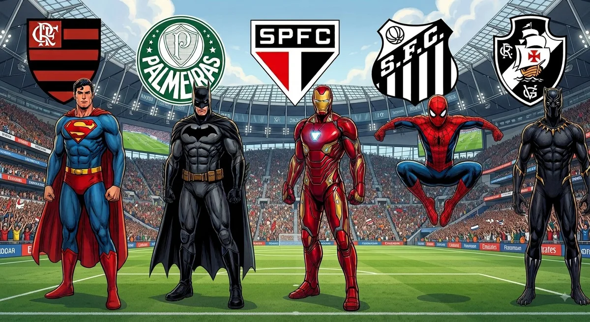 Superman, Hulk, Homem-Aranha... IA associa times a super-heróis; veja o resultado
