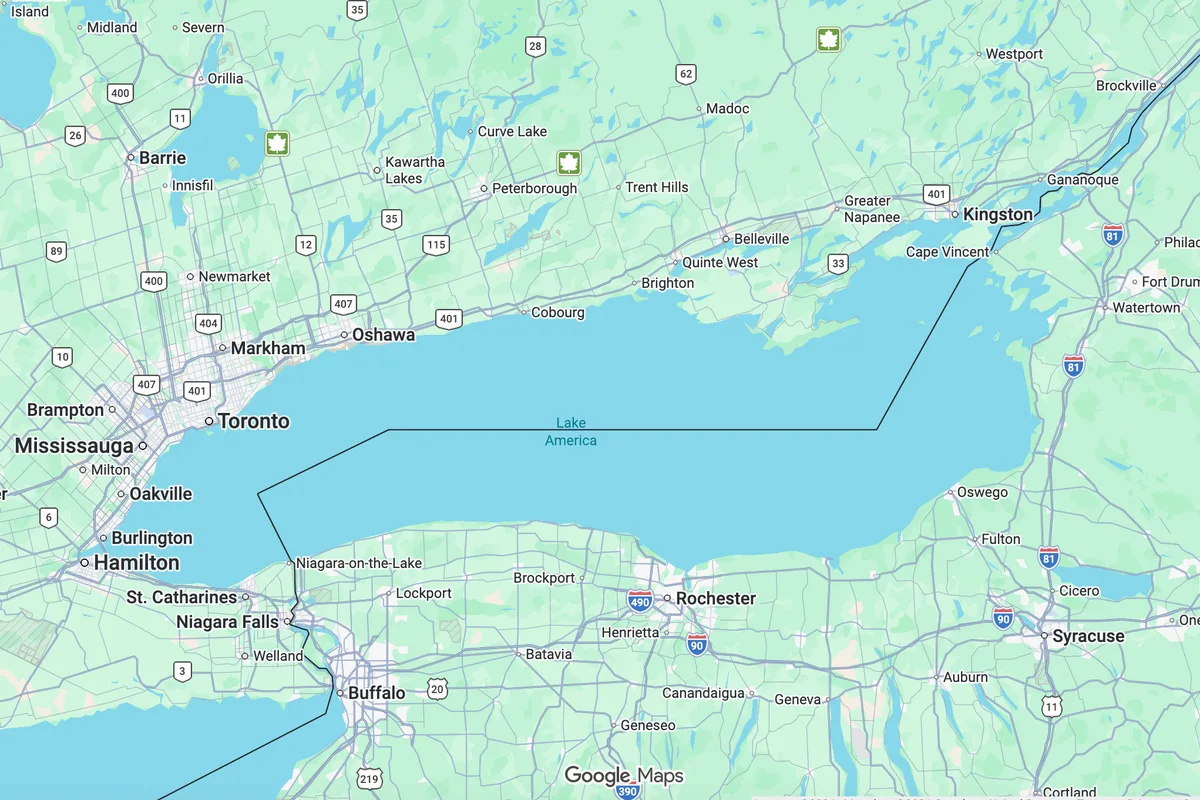 Google Maps accused of bending knee to Trump by changing name of Lake Ontario to ‘Lake America’
