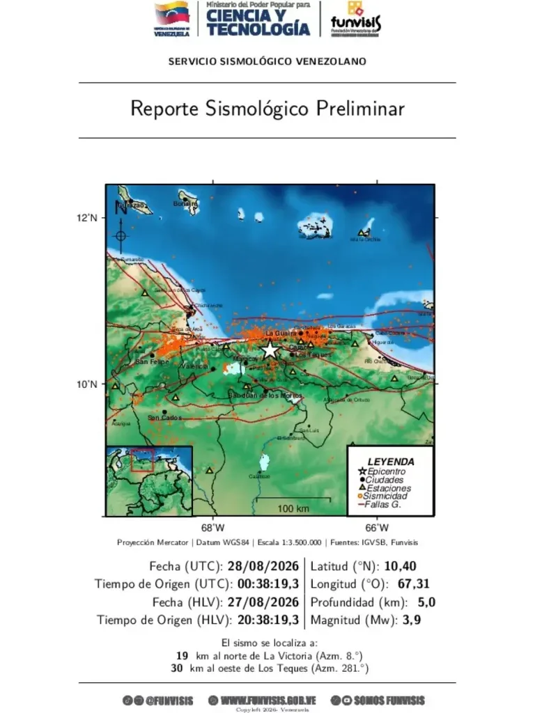 Un sismo de magnitud 3,9 sacude el norte del país sin reportes de daños