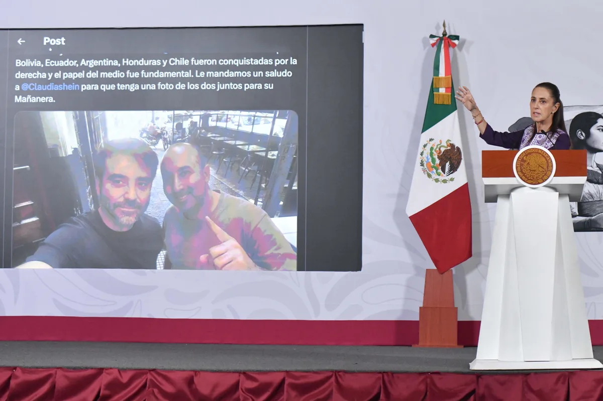 Sheinbaum exhibe a Fernando Cerimedo, socio de La Derecha Diario, acusado de intento de feminicidio contra su esposa
