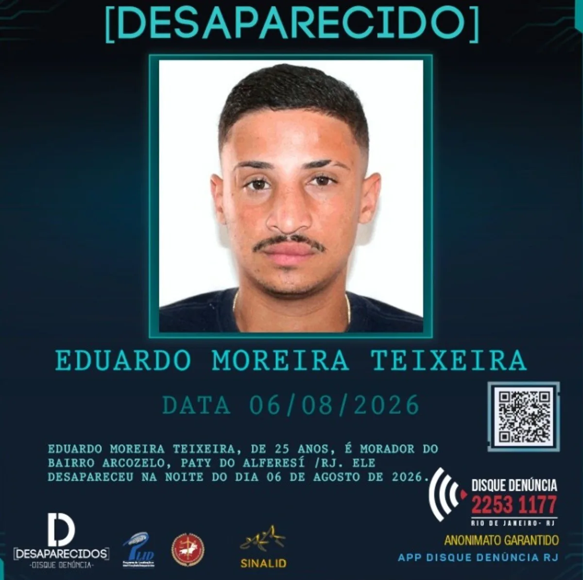 Família procura homem desaparecido em Paty do Alferes