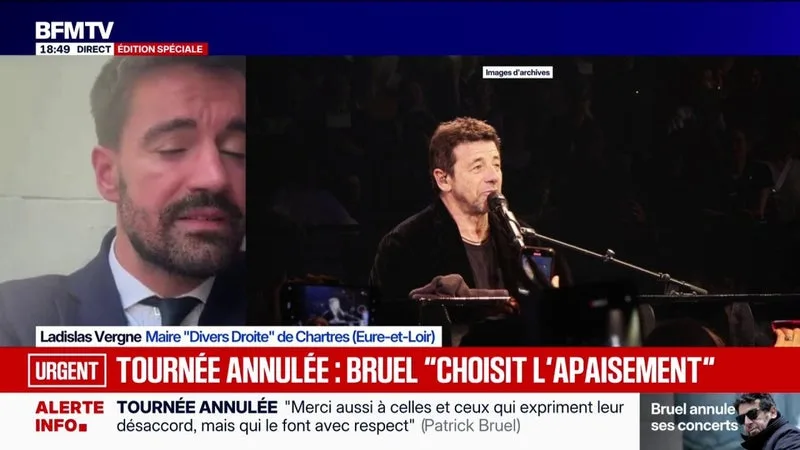 Tournée de Patrick Bruel annulée: "Il a pris ses responsabilités et on s'en félicite", assure le maire de Chartres, qui avait refusé la venue du chanteur dans sa ville