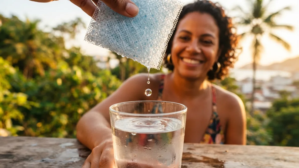 Adeus caixa-d’água de plástico: gel desidratante instalado no telhado absorve a umidade do ar e produz até 200 litros de água potável por dia