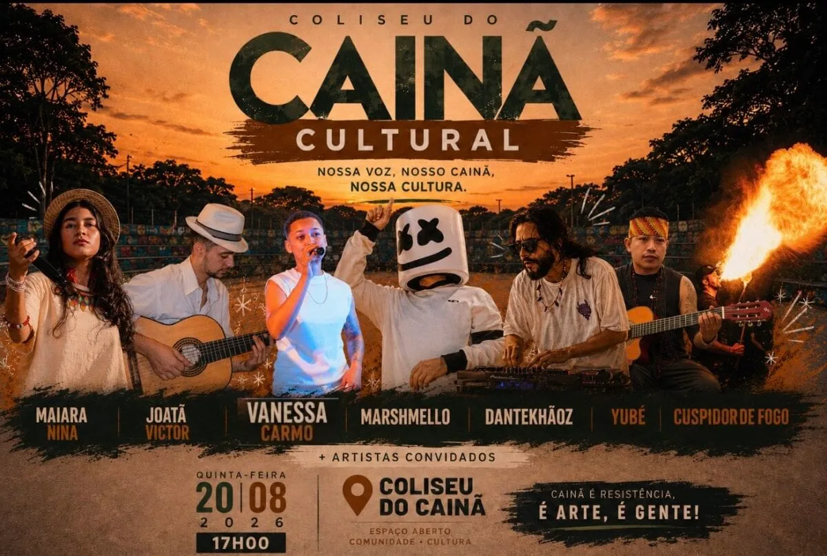 Coliseu do Cainã na Ufac recebe sarau cultural com line-up de artistas locais
