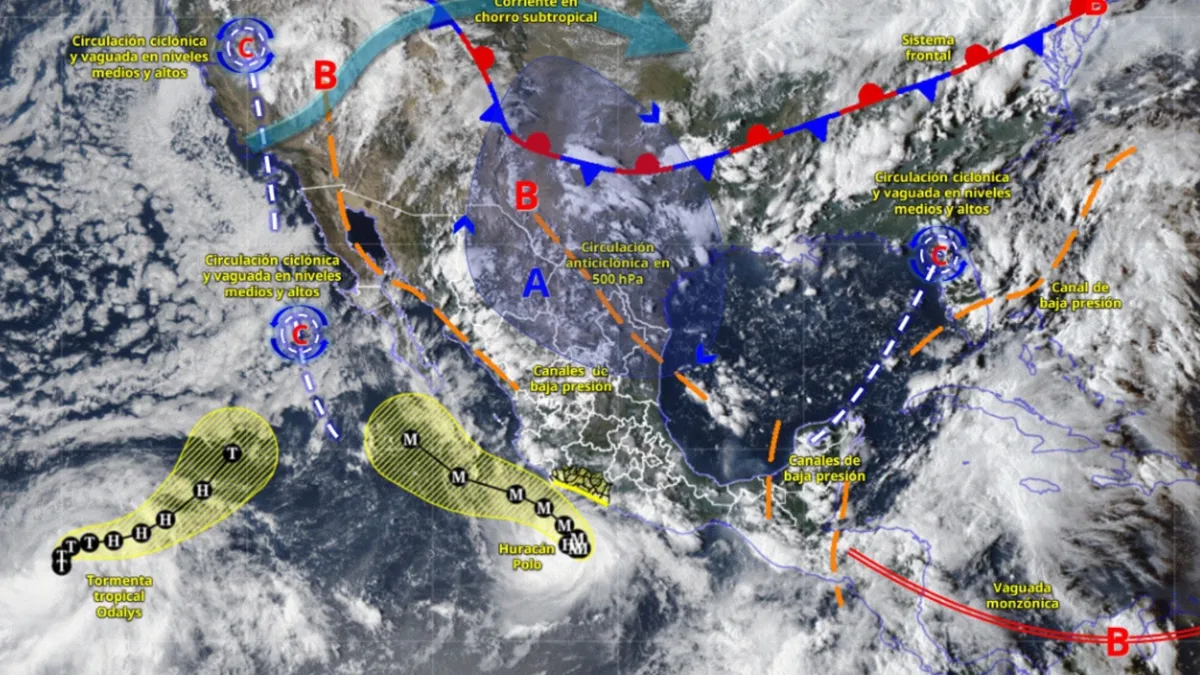 Huracán Polo llega a categoría 5 y se estanca frente a las costas del Occidente con vientos de 285 km/h