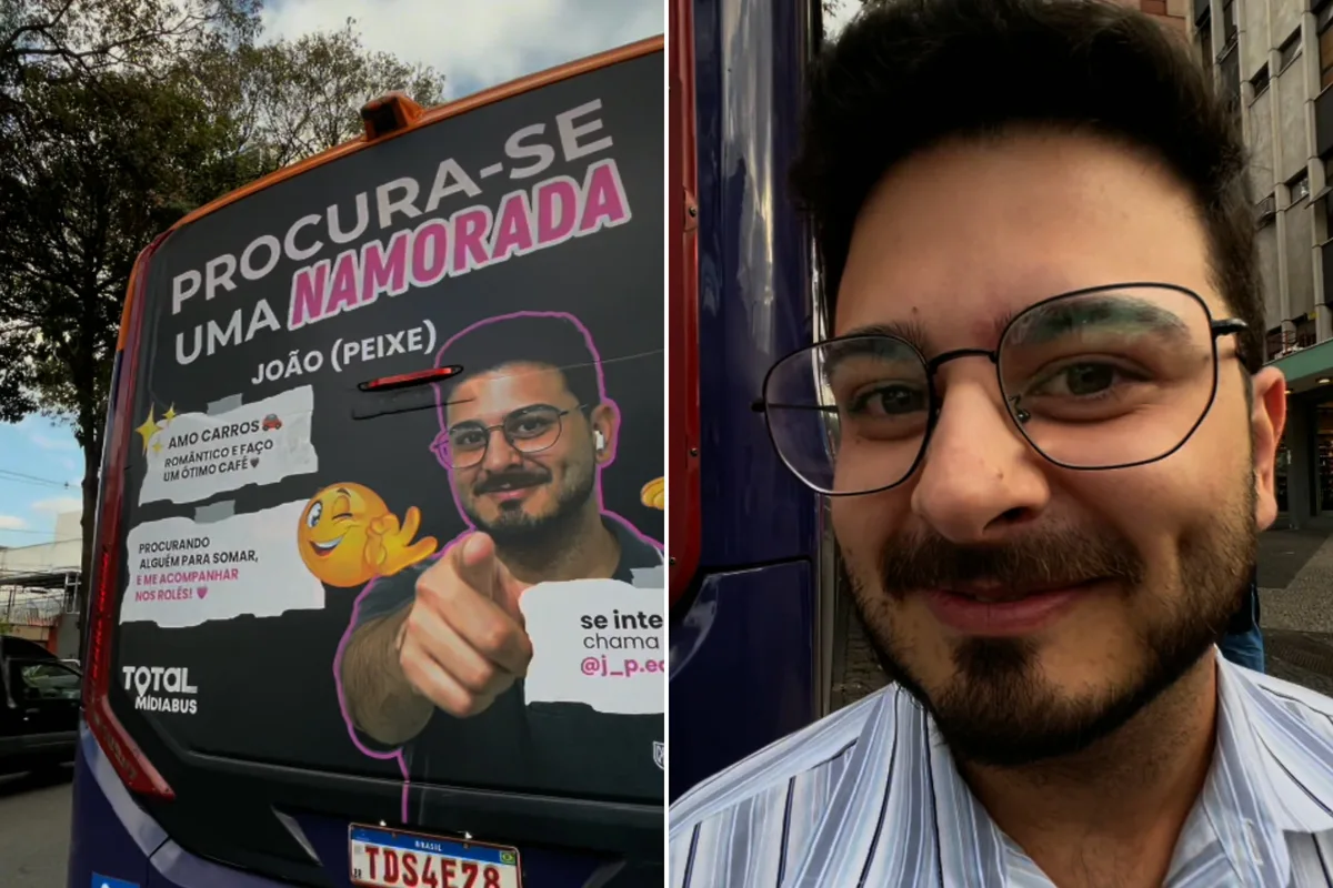 Solteiro, mineiro viraliza ao anunciar busca por amor em ônibus de BH
