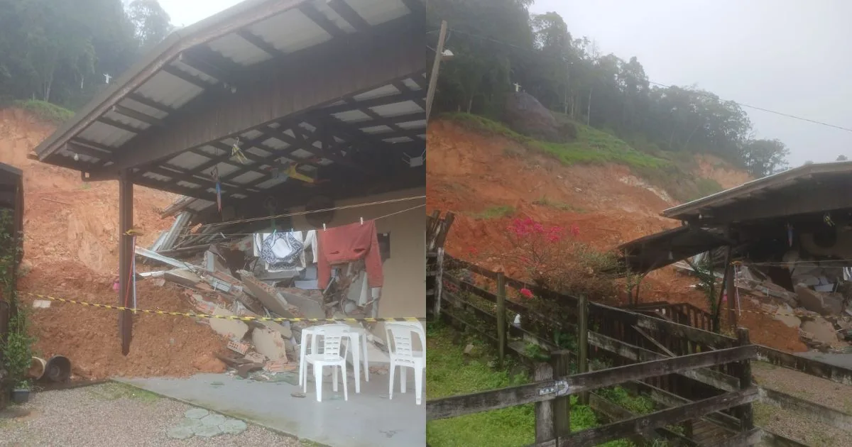 Mulher de 44 anos morta em deslizamento de terra foi retirada dos escombros pelo próprio filho em SC