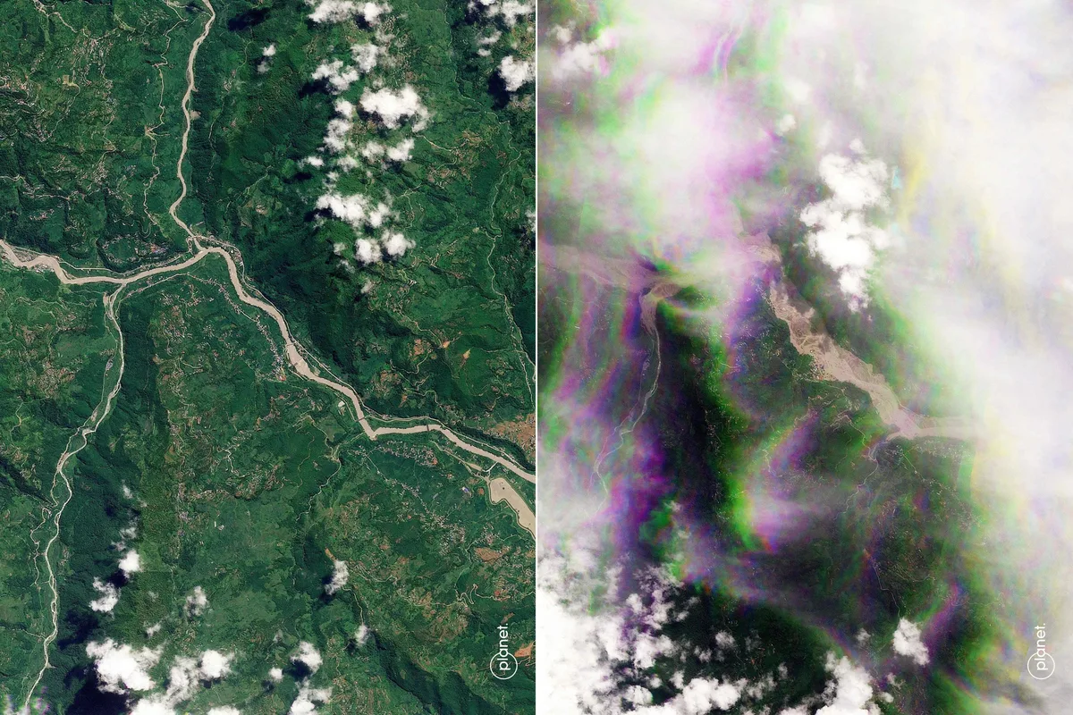 Una avalancha de hielo y roca habría provocado las devastadoras inundaciones en la frontera entre Nepal y el Tíbet
