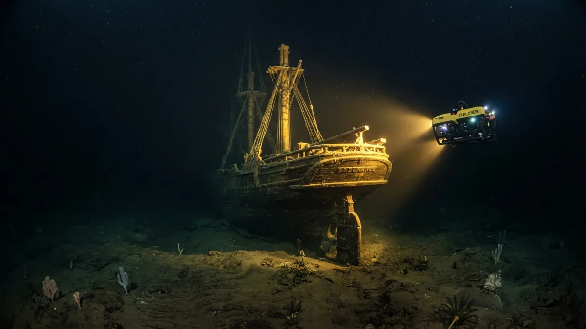 Navio esmagado pelo gelo em 1915 foi encontrado 107 anos depois a 3 quilômetros de profundidade com o nome ainda visível na madeira